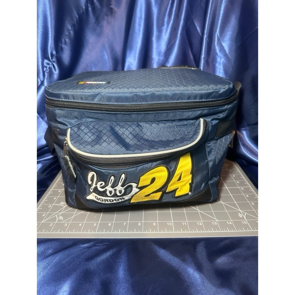 Nascar Jeff Gordon #24 Soft Cooler 18 Can Blue Lunch Box Holder Bag With Tags